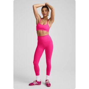 BEYOND YOGA SPACEDYE CAUGHT IN THE MIDI LEGGING L BNWT PINK GLOW YOGA PANTS